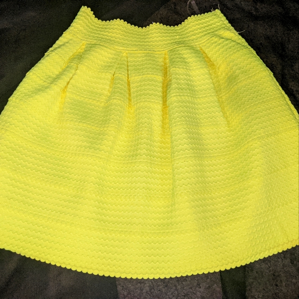 Neon green skirt